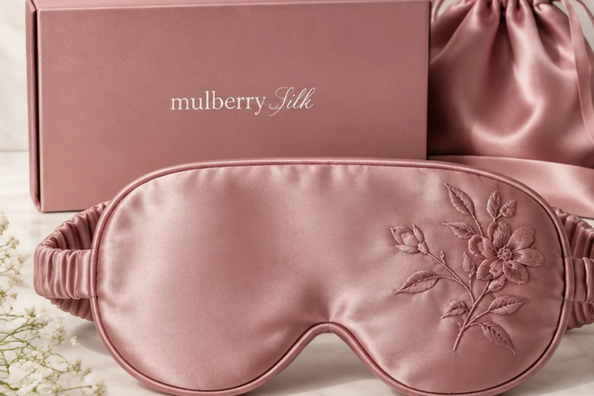 Design direction: Rose botanical embroidered mask