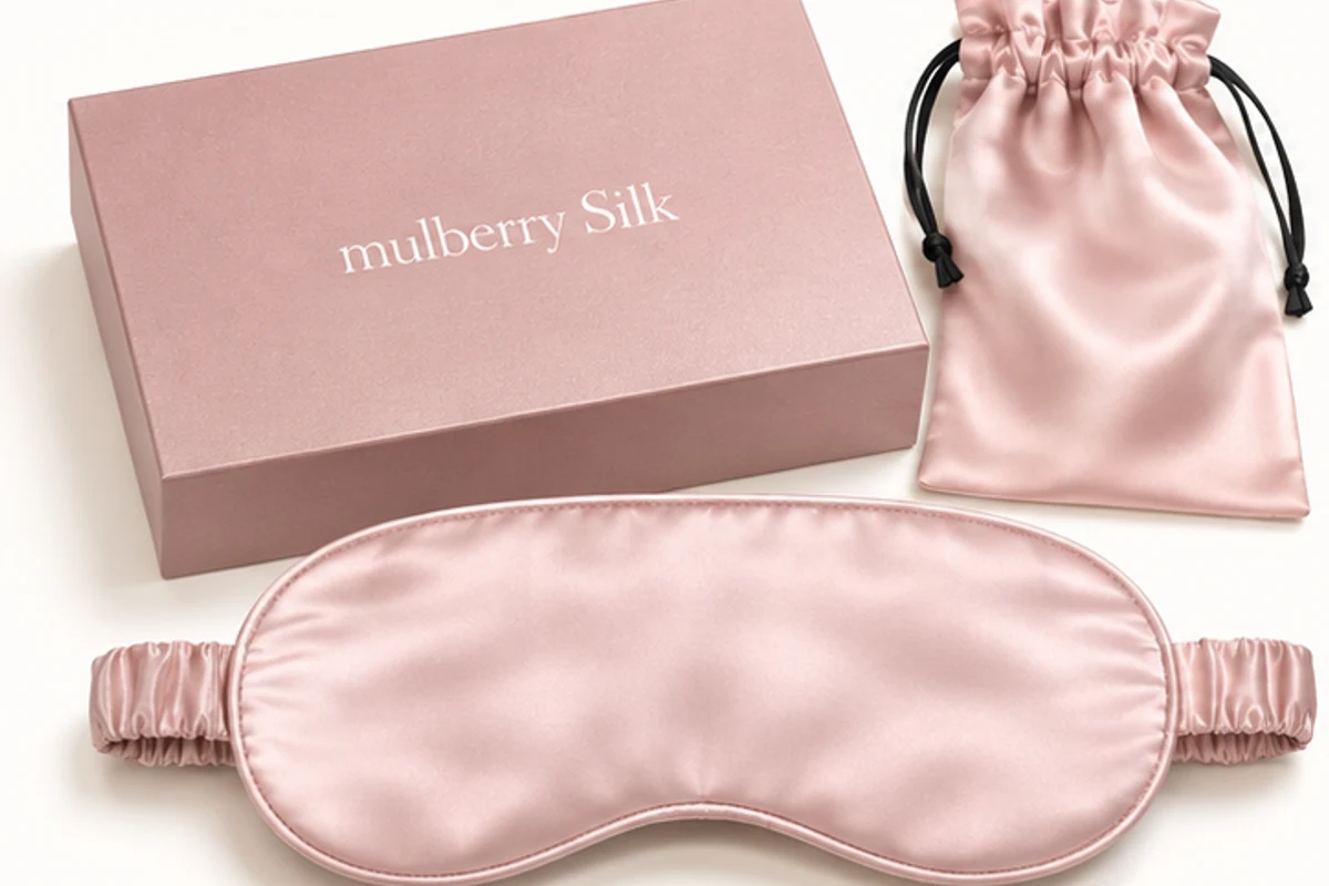 Design direction: Blush pink silk mask